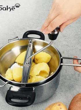 Potato Masher Stainless Steel Potato Ricer With Rotary Handl