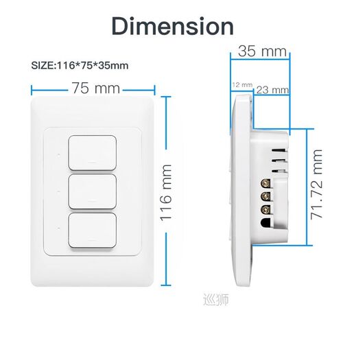 Tuya Zigbee 3.0 Push Light Switch SmartThings Smart Life Con