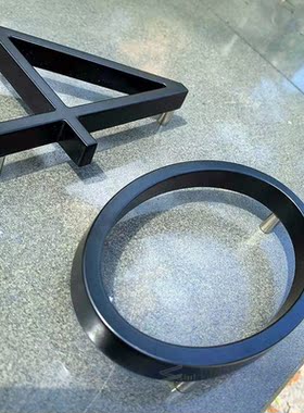 Black Floating House Numbers Doorplate Letters Metal Address