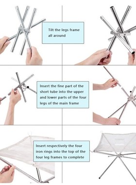 Portable Fire Pit Stand Camping Firewood Bonfire Stove Stain