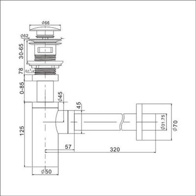 Uythner athroom asin Sink Tap ottle Trap Drain Kit Waste