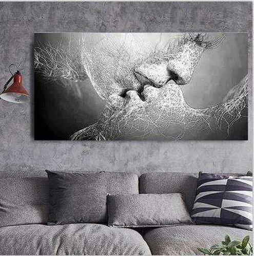 Black Canvas Painting Abstract Home Bedroom Decoration Wall