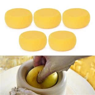 5pcs/set Pottery Round Sponge Water Absorbent Sponge