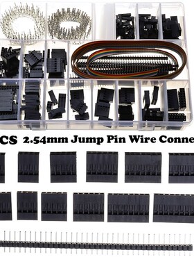 520Pcs Black Jump Wire Connectors 2.54mm Jumper Pin Housing