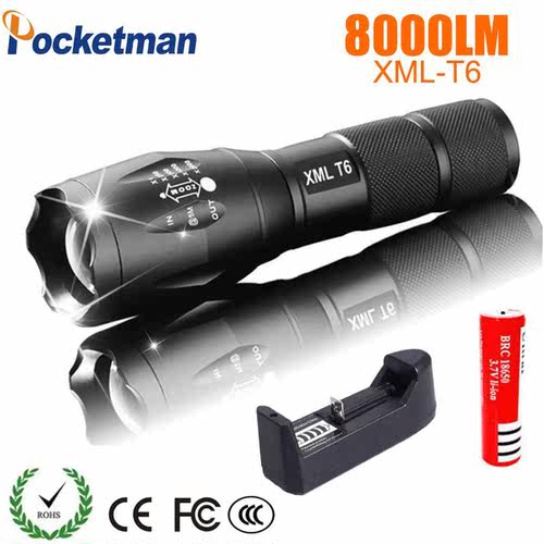 Self-defence Led Flashlight 18650 Lantern Tactical Zoom Penl