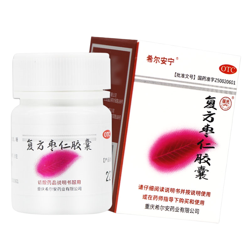 [希尔安宁]复方枣仁胶囊0.4g*12粒*1瓶/盒睡眠助眠头晕