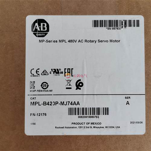 议价AB罗克韦尔 三相交流电机 MPL-B420P-MJ74AA MPLB420PMJ74AA