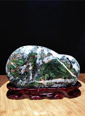 奇石青海七彩石国画石天然黄河原石观赏石家居装饰桌面展示