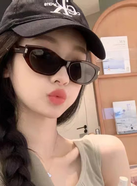 韩版辣妹ins猫眼墨镜女高级复古
