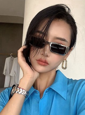 明星同款复古小众方框太阳眼镜