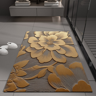 浴室吸水地垫软硅藻泥防滑洗手间厕所家用卫生间门口速干进门脚垫