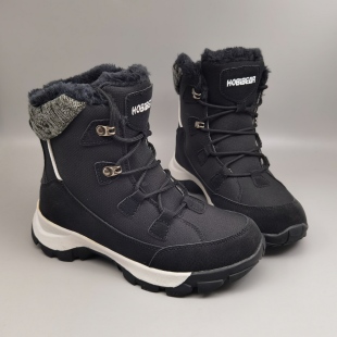 哈比熊雪地靴加绒厚款 橡胶防滑整双内里加绒棉靴 抗寒保暖高帮棉鞋