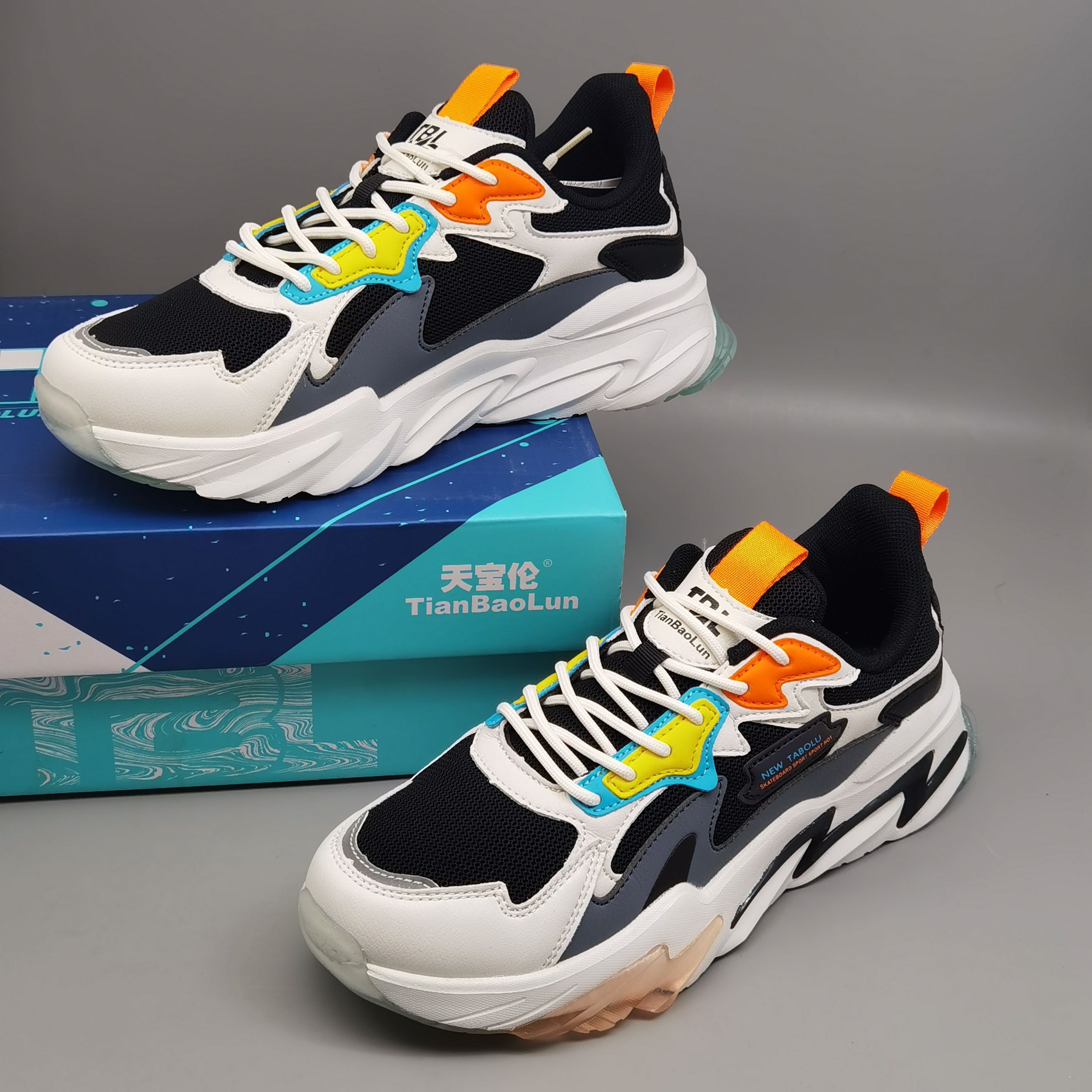 品牌天宝伦正品男鞋2024双网青少年运动鞋男款跑步减震超轻百搭轻