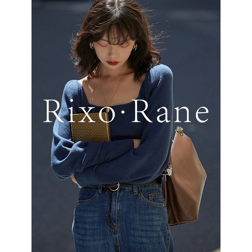 法国Rixo Rane 颜值敲赞⭐法式覆古方领针织衫修身显瘦内搭上衣女,女装/女士精品,大码内搭,淘宝优惠券,粉丝福利购,淘宝优惠卷