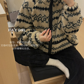 款 子睡衣套装 保暖家居服冬新款 XIA夏夏 休闲慵懒上衣 裤 FC70030