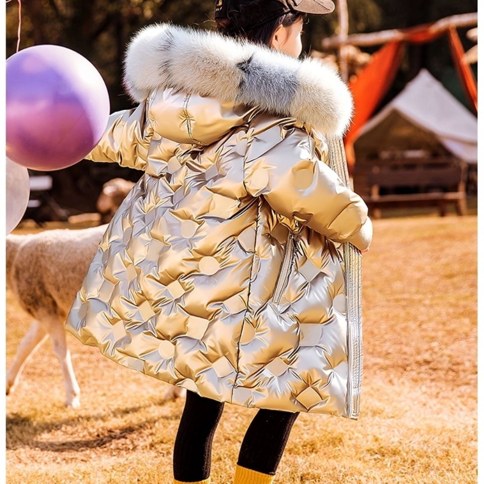 儿童羽绒棉服女童中长款