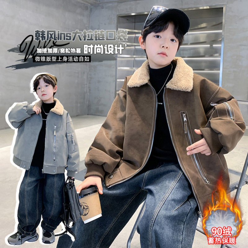 儿童装男童冬装加厚羽绒服外套2025新款中大童冬季男孩保暖皮衣潮,童装/婴儿装/亲子装,羽绒服,淘宝优惠券,粉丝福利购,淘宝优惠卷