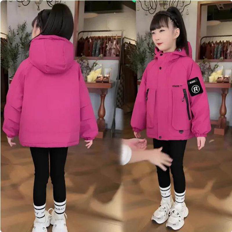 女童外套冬季2026新款儿童春装衣服夹棉洋气加棉儿童夹克二棉棉服