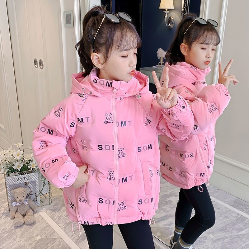 女童羽绒服短款2025新款韩版洋气保暖90白鸭绒外套冬季中大童加厚