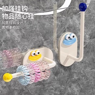 创意发圈发箍收纳架卫生间发饰发夹皮筋头绳挂钩发绳粘钩粘胶衣钩
