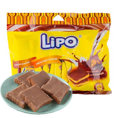 进DGO口越南礼Lipo干巧克力风味果饼300克*1袋零食礼品包营养早餐