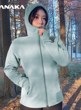 抓绒衣女款加绒加厚保暖