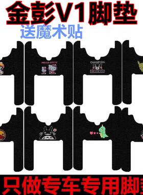 适用金彭V1电动三轮车脚垫防水耐磨脚踏垫丝圈材质脚踩垫座套车衣