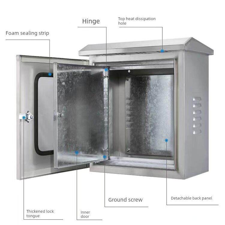 室外双层门不锈钢配电箱防雨防水按钮箱控制箱室内外门仪表箱定制