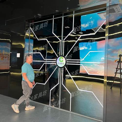 抖音网红门电动科幻门智能科技门KTV酒吧门个性创意隐藏门定制门