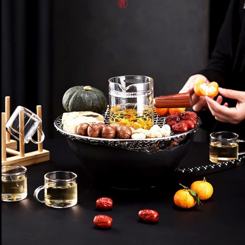 围炉煮茶配件室内家用茶壶网红全一套装备器具烤茶套装烤火碳炭炉