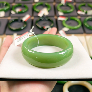 H75/f碧玉老料浓底粉绿宽胎无包容5758细底毕业收藏级正价8.5w起