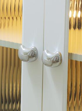 新极简锭猫衣柜橱柜抽屉橱柜门把手简单的欧洲橱柜床头柜银把手