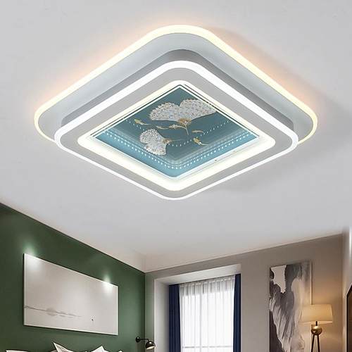 卧室灯2024年新款主卧现代简约网红大气高级感房间led方形吸顶灯