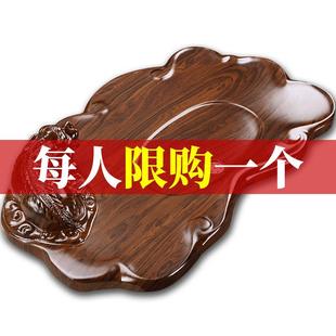 实木茶盘排水管家用茶具茶盘简约中式石盘茶台茶海沥水盘覆古小型