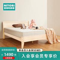 NITORI宜得利家居 家具 日式風臥室單人雙人大雙人實木床施皮茨CN