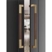 中国风门把手玻璃门把手实木雕刻标志门把手框架门不锈钢门把手定