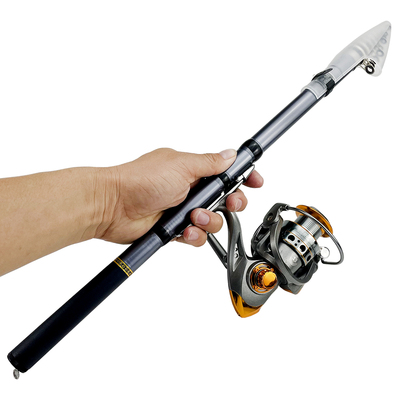 Dark Gray Telescopic Carp Fishing Rod, Short Rigid Telescopi