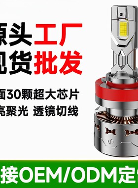 海罗黎汽车led大灯h1近光h3远光h4远近一体h7h11货车超亮激光灯泡