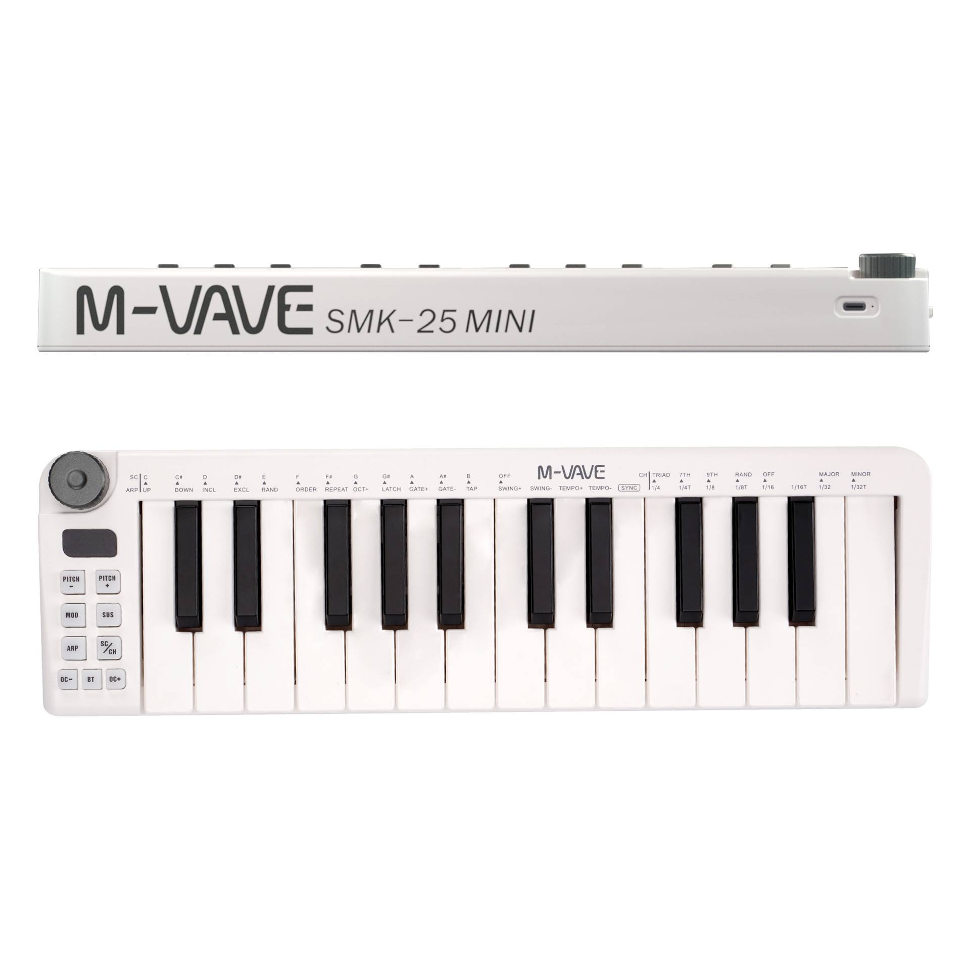 midi键盘控制器25键智能键盘乐器线迷你midiboard线便携