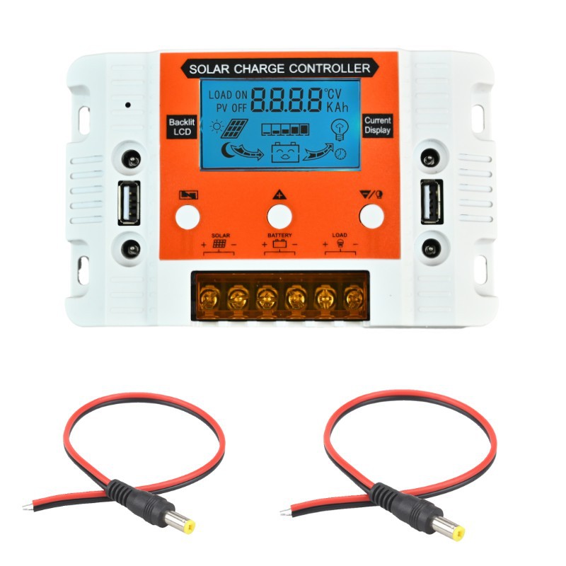带电流背光显示12V24V30A太阳能控制器带D光伏太阳能充电控制器