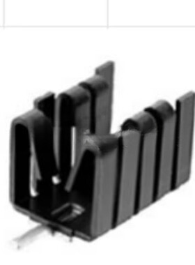 TO-220三极管散热铝片带针脚13*13*19直插式电子散热器黑色散热