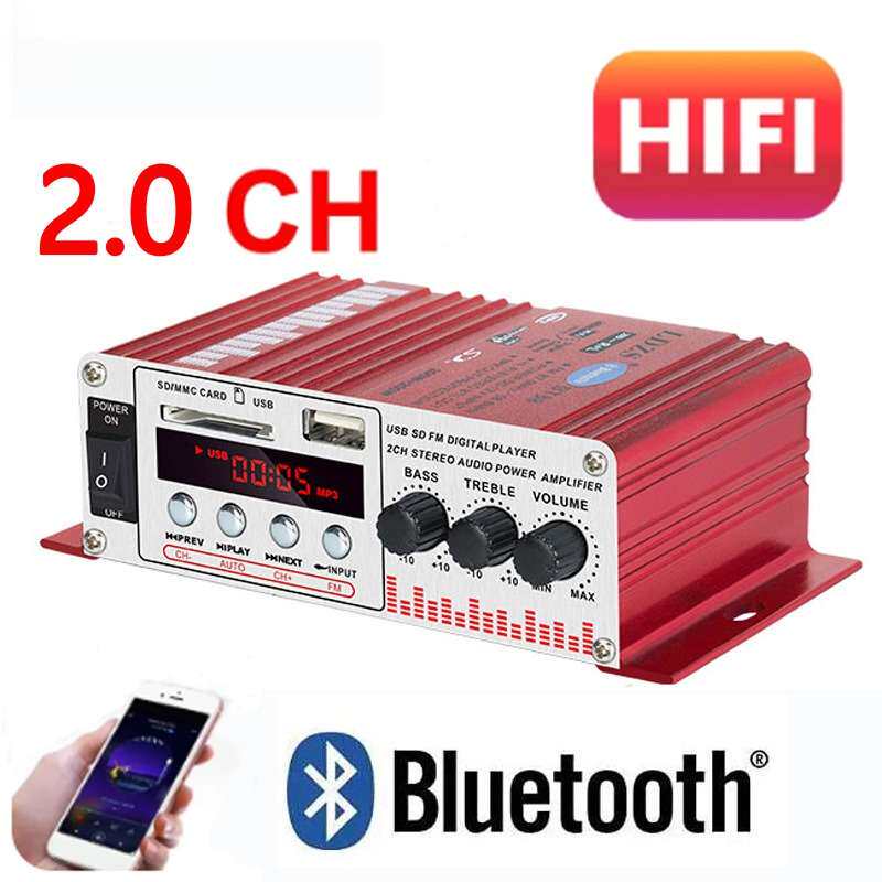 蓝牙功放机用大功率插卡迷你小型车载音响汽车12v蓝牙功放