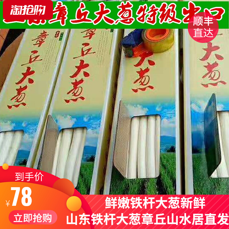 顺丰山东特产章丘铁杆精品大葱旗舰店新鲜蔬菜葱王生吃脆甜水果葱