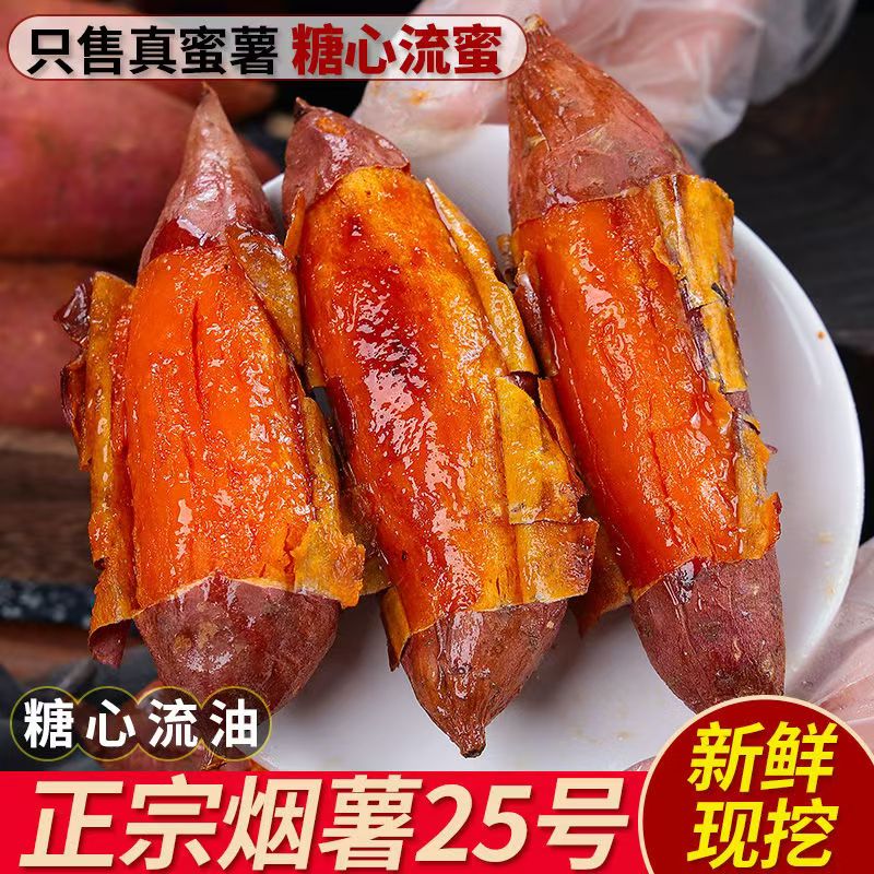 糖心流油沙地蜜薯山东烟薯25号