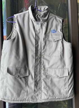 灰色厚款棉马甲江南造船沪东外高桥中船广船CSSC船厂棉工地耐脏