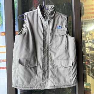 灰色厚款棉马甲江南造船沪东外高桥中船广船CSSC船厂棉工地耐脏