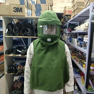 正品花护牌防砂帽(江南造船厂同款)  打磨防尘喷沙喷漆风帽大头帽