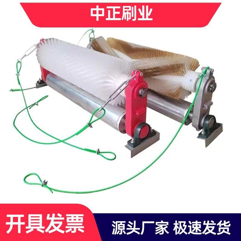 无动力滚刷清扫器电厂水泥厂矿业煤场输送带被动毛刷清扫器毛厂家