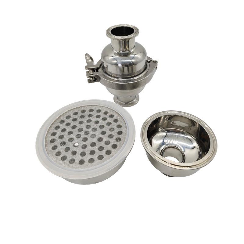 不锈钢快装球形过滤器304管道空气过滤器卫生级直通出料口过滤器