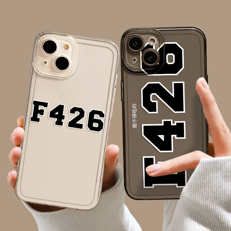 f426手机壳适用苹果15华为mate60pro字母iphone13简约p50小米14创意iqoo12小众趣味oppo红米vivo荣耀文字潮套-封面